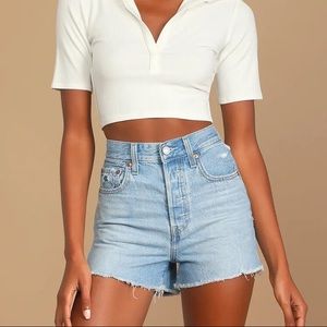 Levi’s ribcage shorts 26 Bernal frost